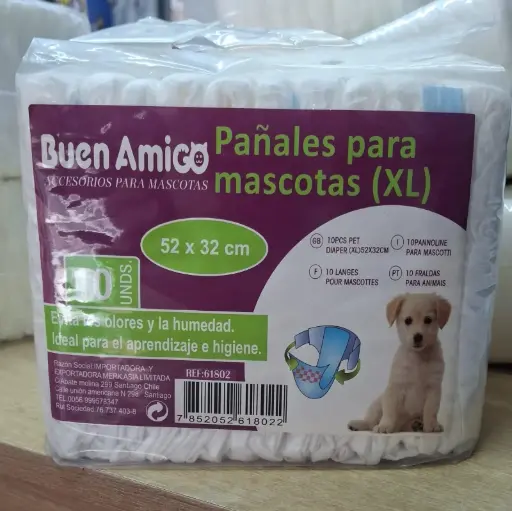 Buen amigo pañales para perros XL (10u)